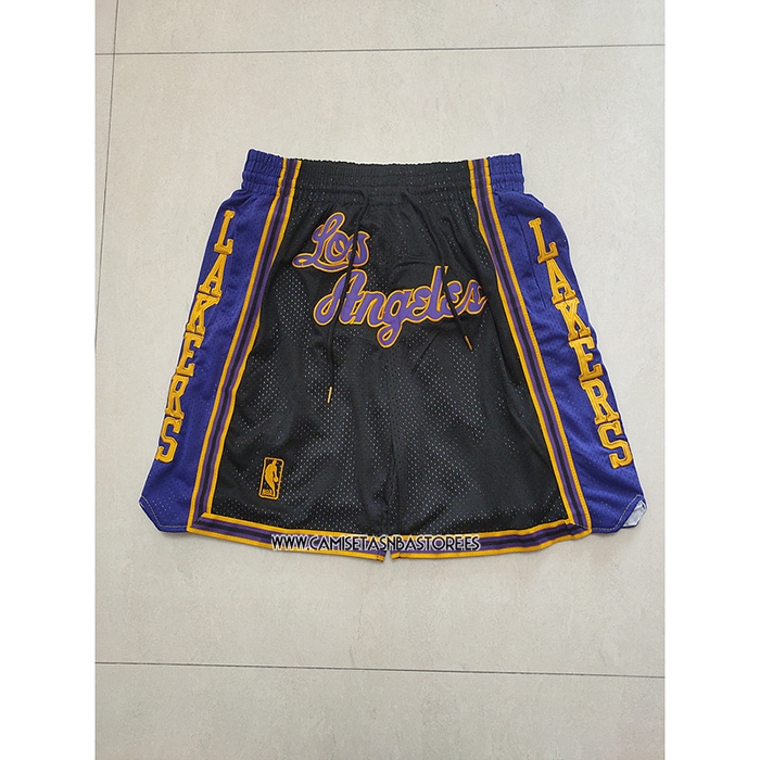 Pantalone Los Angeles Lakers Mitchell & Ness Just Don Negro